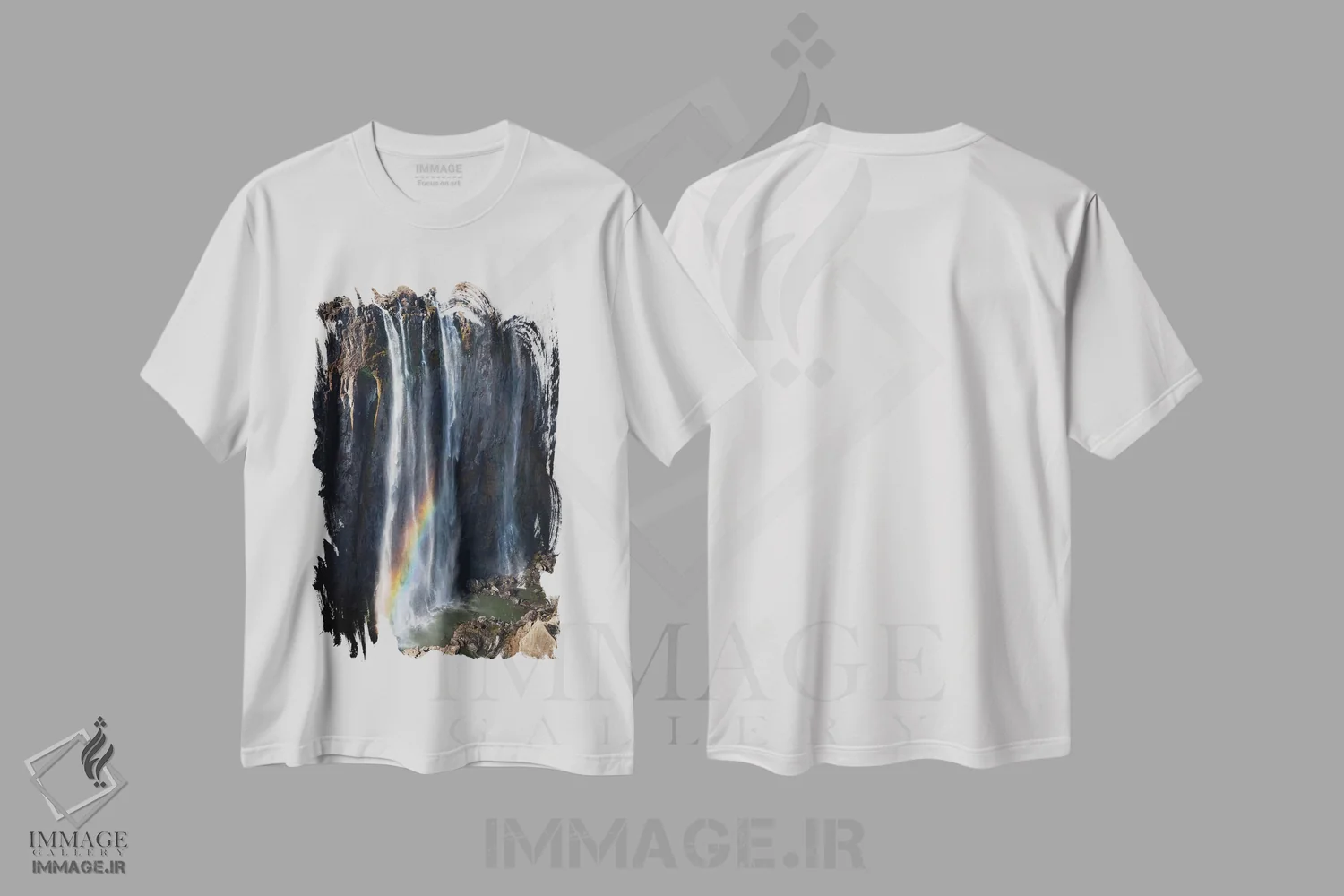 تیشرت سفید طرح دار آثار جینز گالری - فروشگاه ایماژ