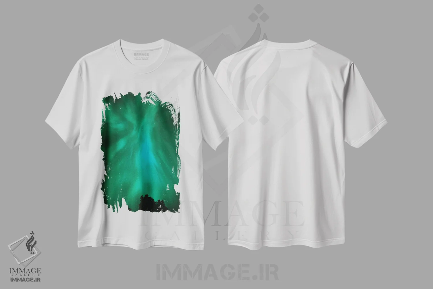 تیشرت سفید طرح دار آثار جینز گالری - فروشگاه ایماژ