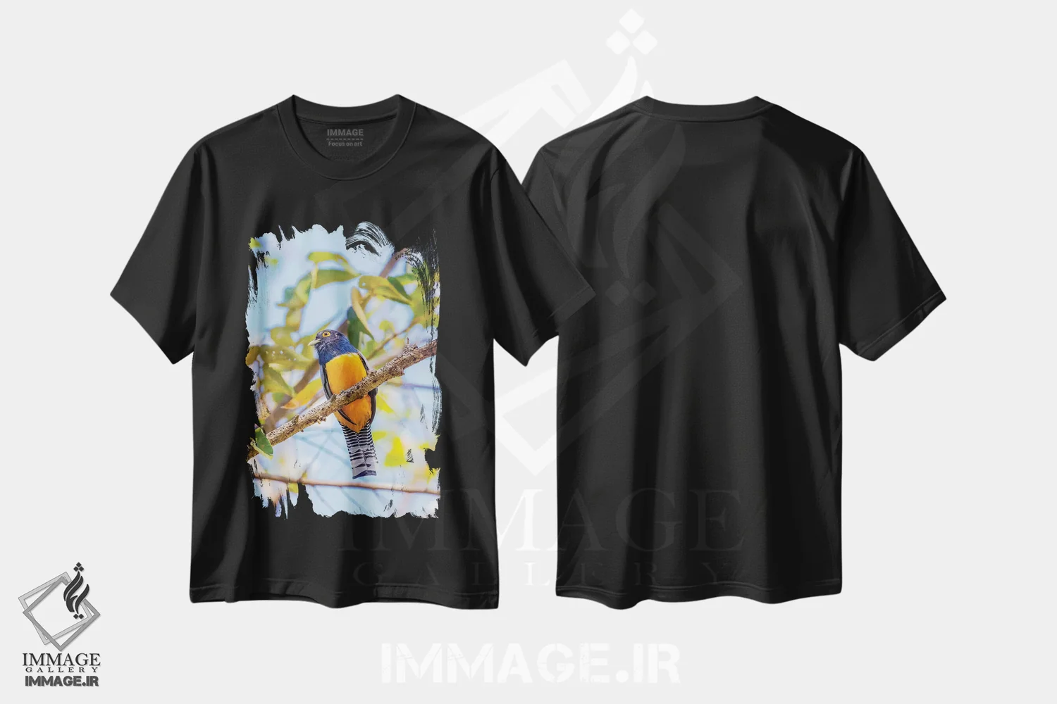 تیشرت مشکی طرح دار آثار جینز گالری - immage.ir