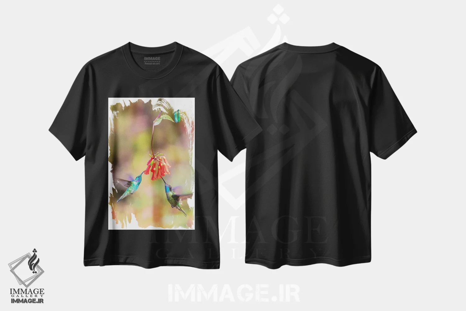 تیشرت مشکی طرح دار آثار جینز گالری - فروشگاه ایماژ