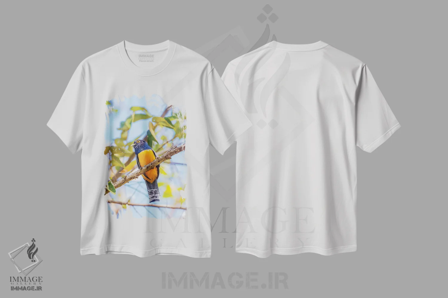 تیشرت سفید طرح دار آثار جینز گالری - فروشگاه ایماژ