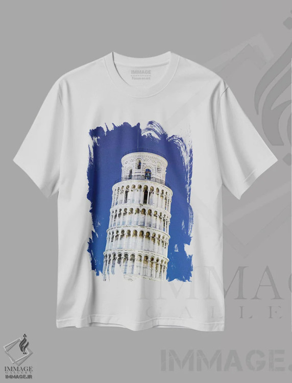 تیشرت سفید طرح دار آثار جینز گالری - فروشگاه ایماژ