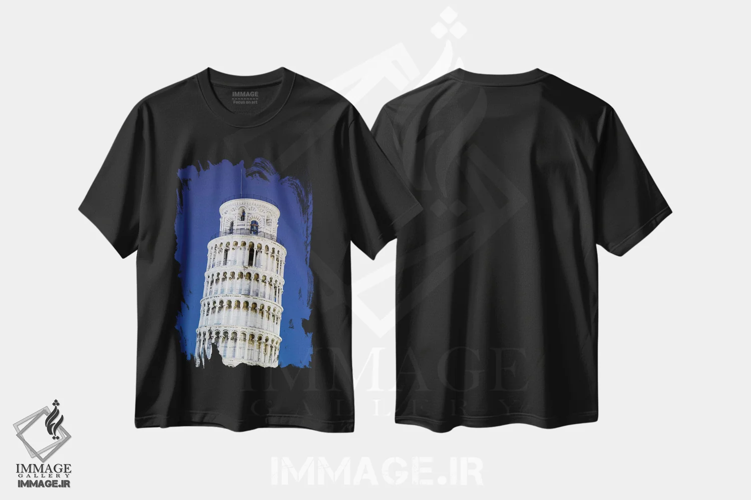 تیشرت مشکی طرح دار آثار جینز گالری - immage.ir