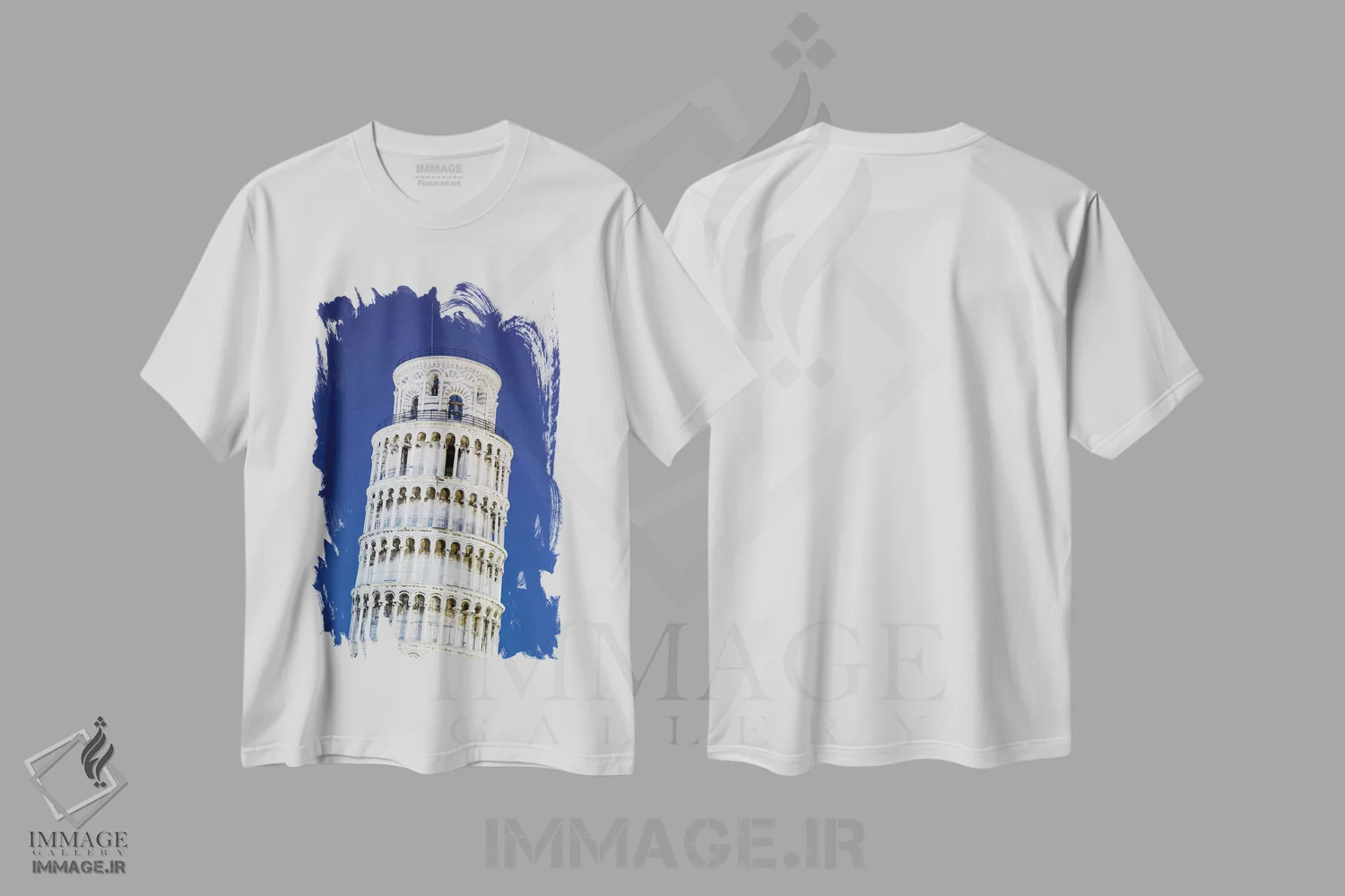تیشرت سفید طرح دار آثار جینز گالری - فروشگاه ایماژ