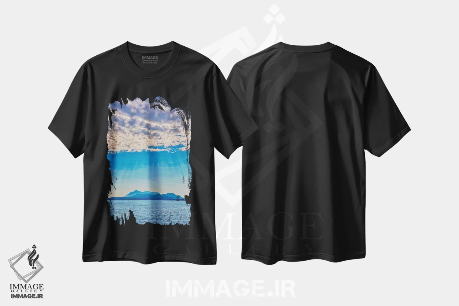 تیشرت مشکی طرح دار آثار جینز گالری - immage.ir