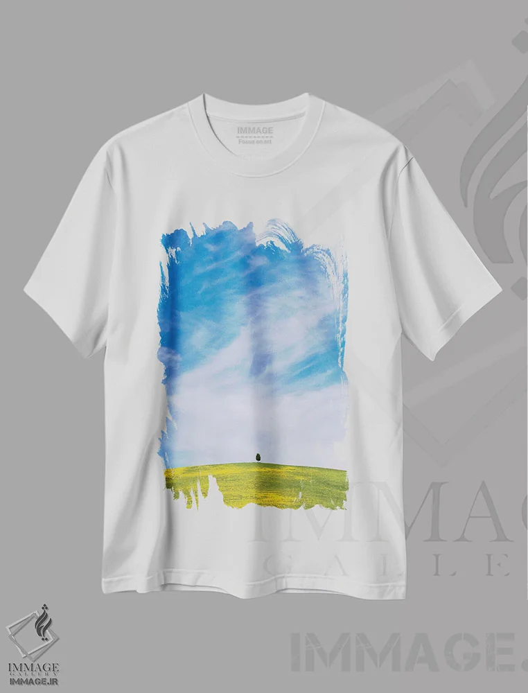 تیشرت سفید طرح دار آثار جینز گالری - immage.ir
