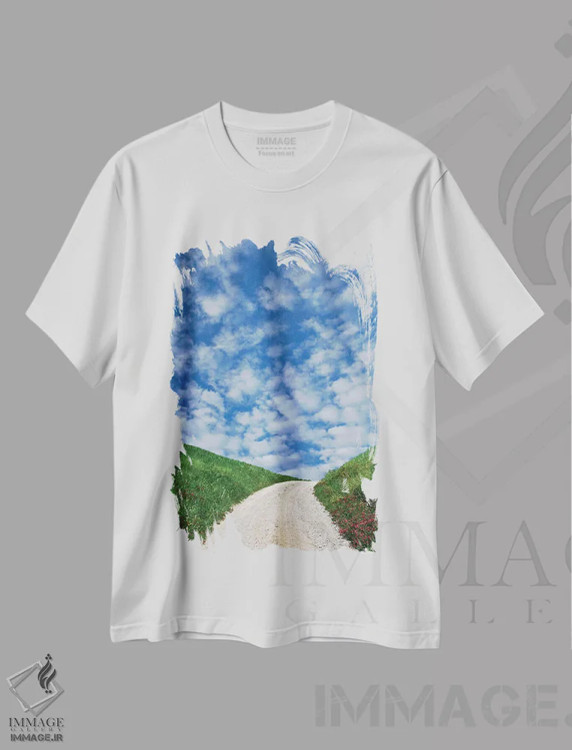 تیشرت سفید طرح دار آثار جینز گالری - فروشگاه ایماژ