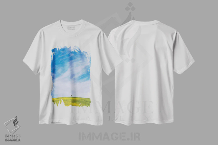 تیشرت سفید طرح دار آثار جینز گالری - immage.ir