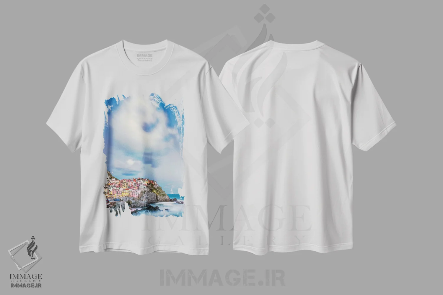 تیشرت سفید طرح دار آثار جینز گالری - immage.ir