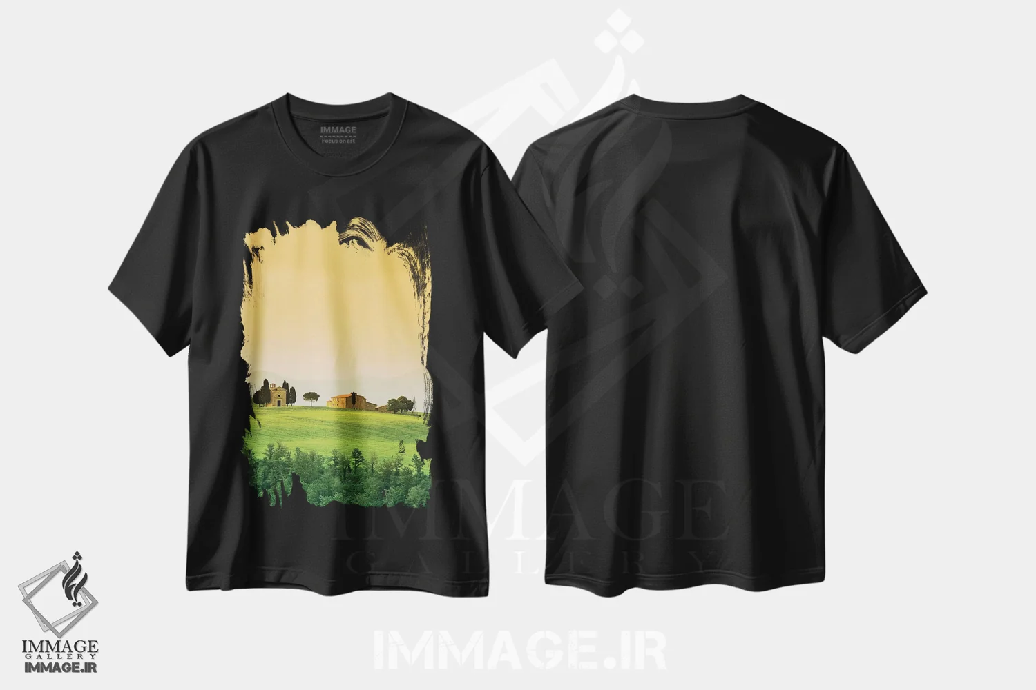 تیشرت مشکی طرح دار آثار جینز گالری - immage.ir