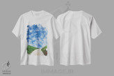تیشرت سفید طرح دار آثار جینز گالری - فروشگاه ایماژ