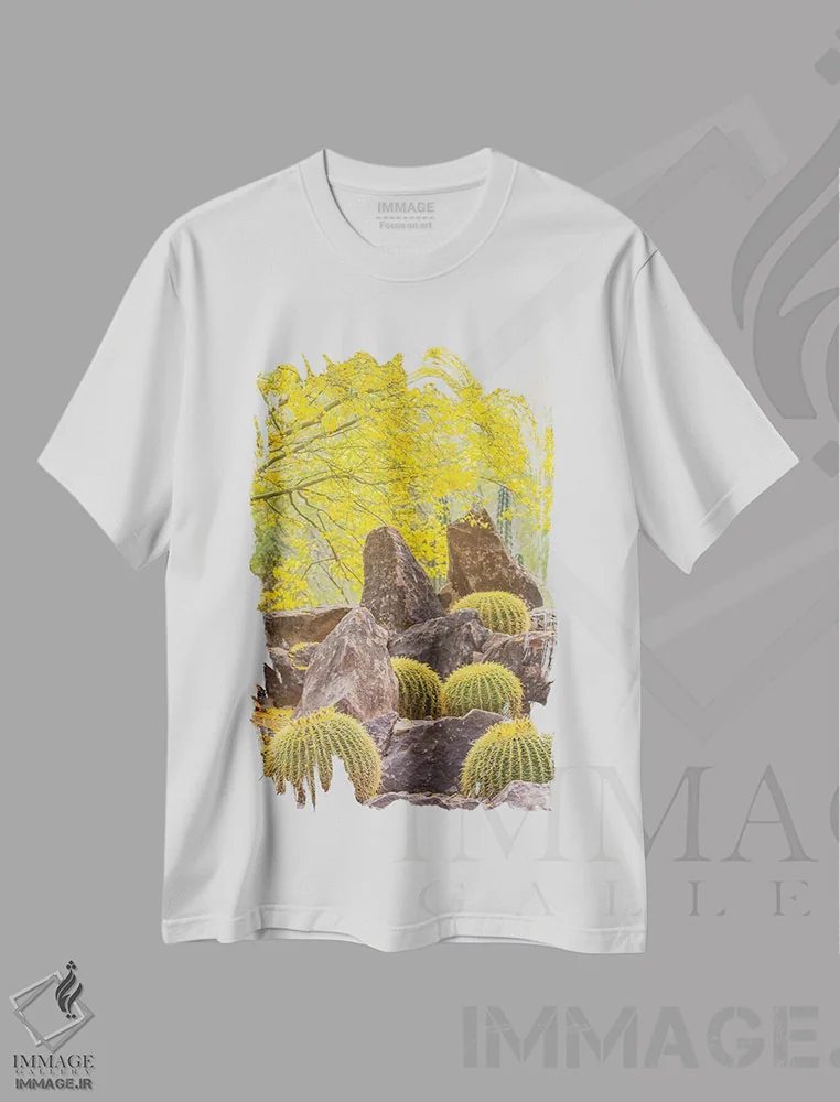 تیشرت سفید طرح دار آثار جینز گالری - فروشگاه ایماژ