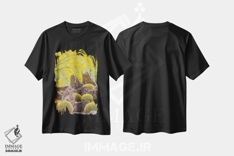 تیشرت مشکی طرح دار آثار جینز گالری - immage.ir