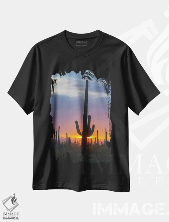 تیشرت مشکی طرح دار آثار جینز گالری - فروشگاه ایماژ