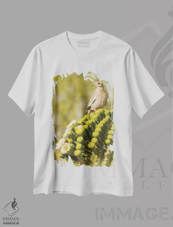 تیشرت سفید طرح دار آثار جینز گالری - فروشگاه ایماژ