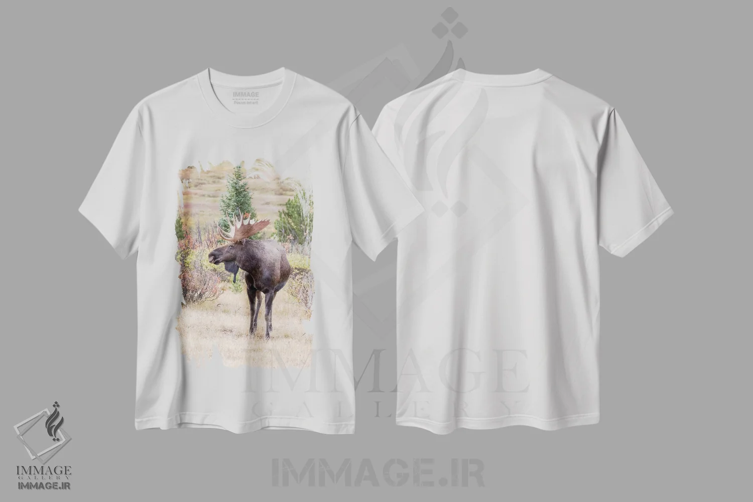 تیشرت سفید طرح دار آثار جینز گالری - immage.ir