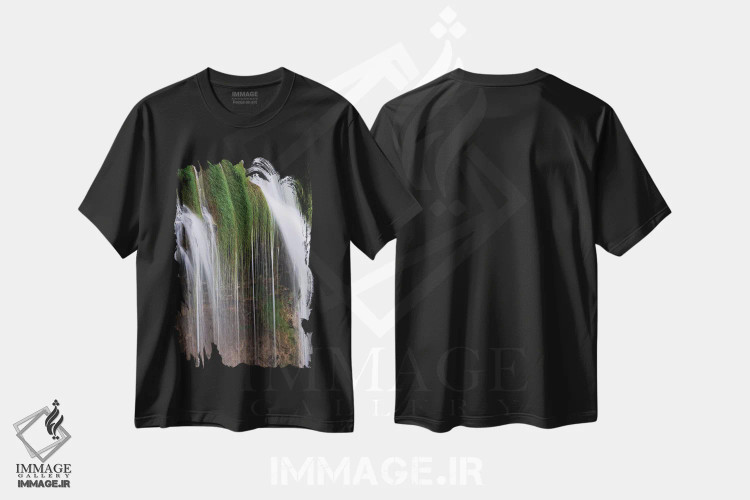 تیشرت مشکی طرح دار آثار جینز گالری - فروشگاه ایماژ