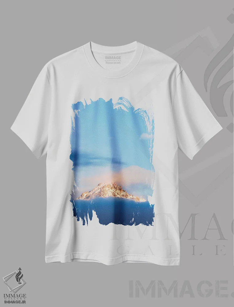 تیشرت سفید طرح دار آثار جینز گالری - فروشگاه ایماژ