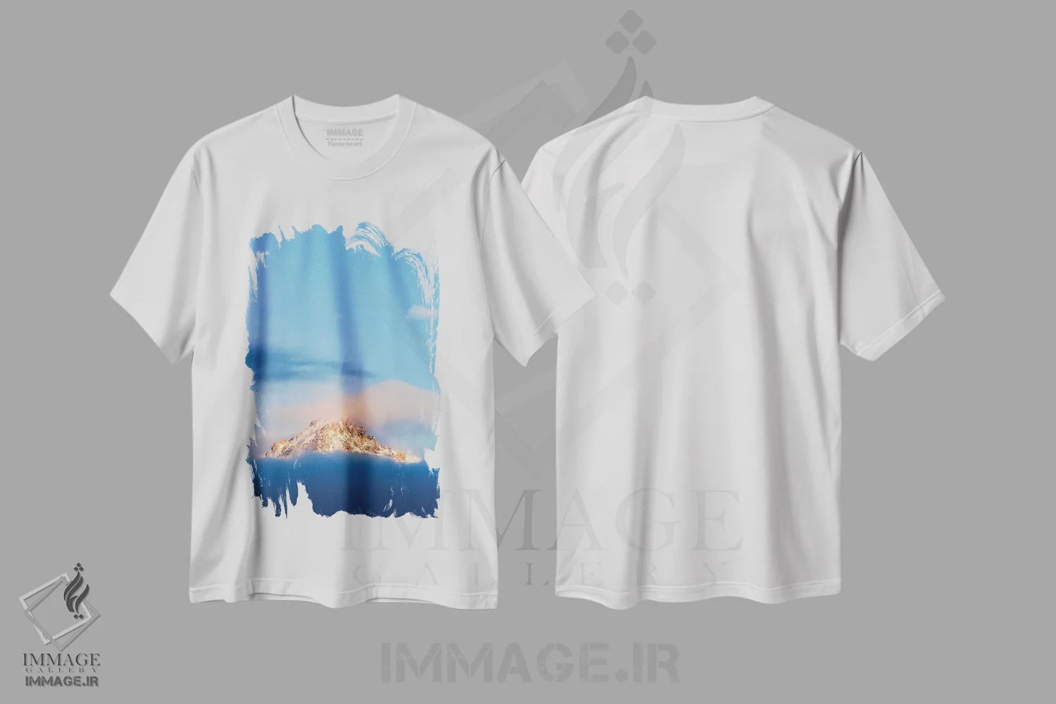 تیشرت سفید طرح دار آثار جینز گالری - فروشگاه ایماژ