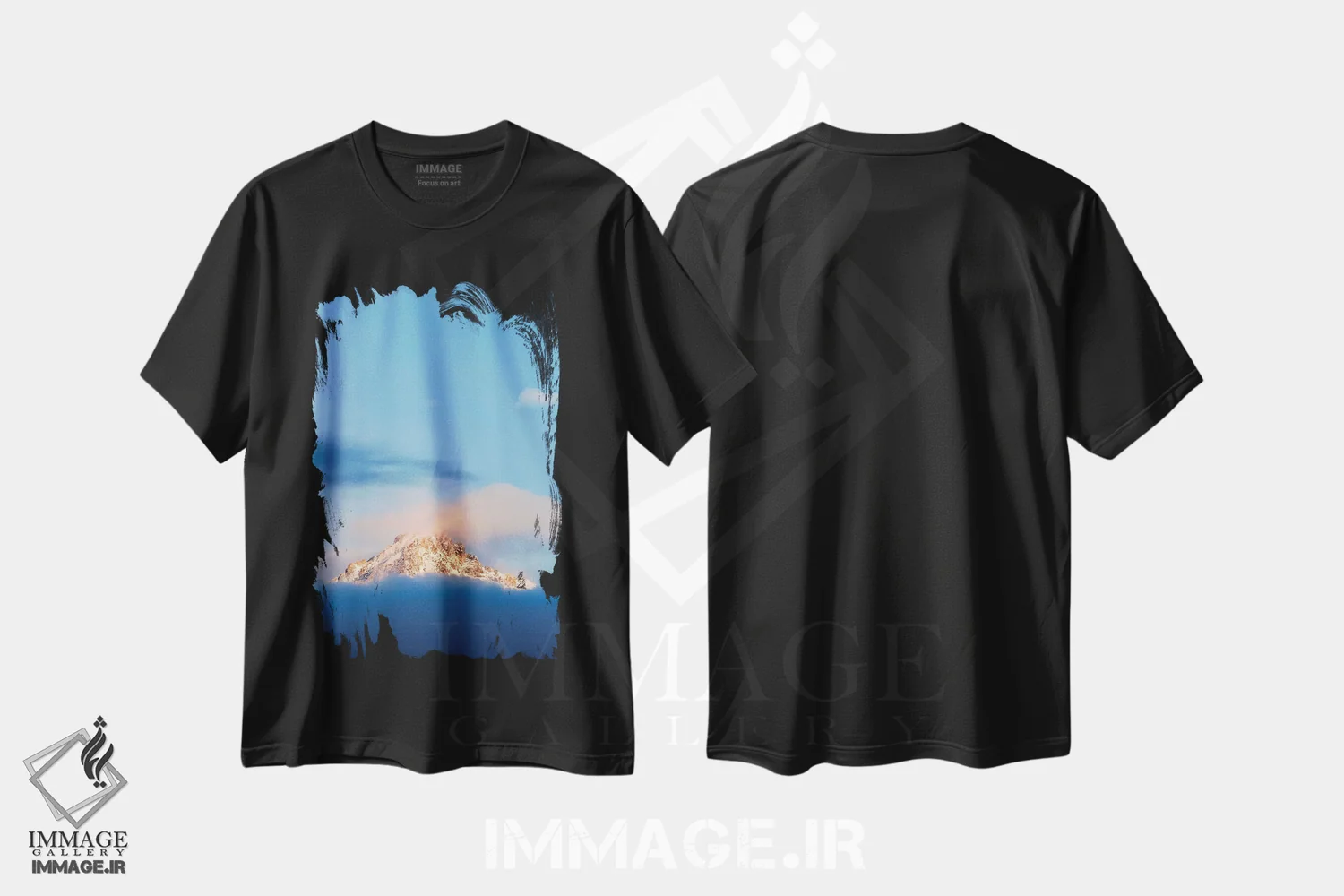 تیشرت مشکی طرح دار آثار جینز گالری - immage.ir