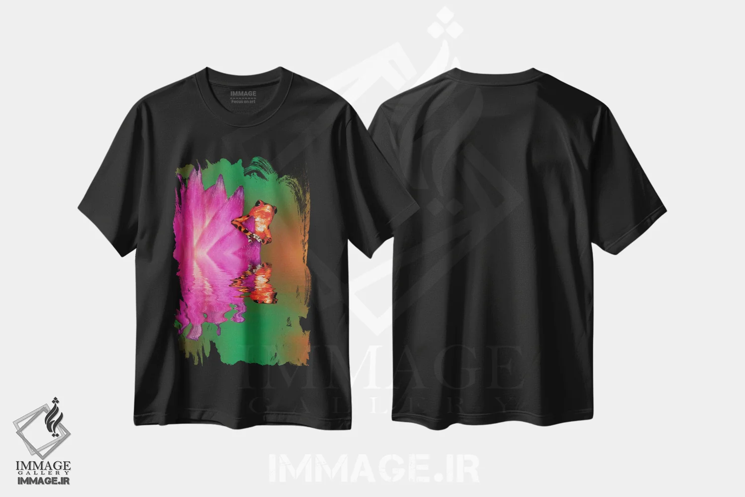 تیشرت مشکی طرح دار آثار جینز گالری - فروشگاه ایماژ