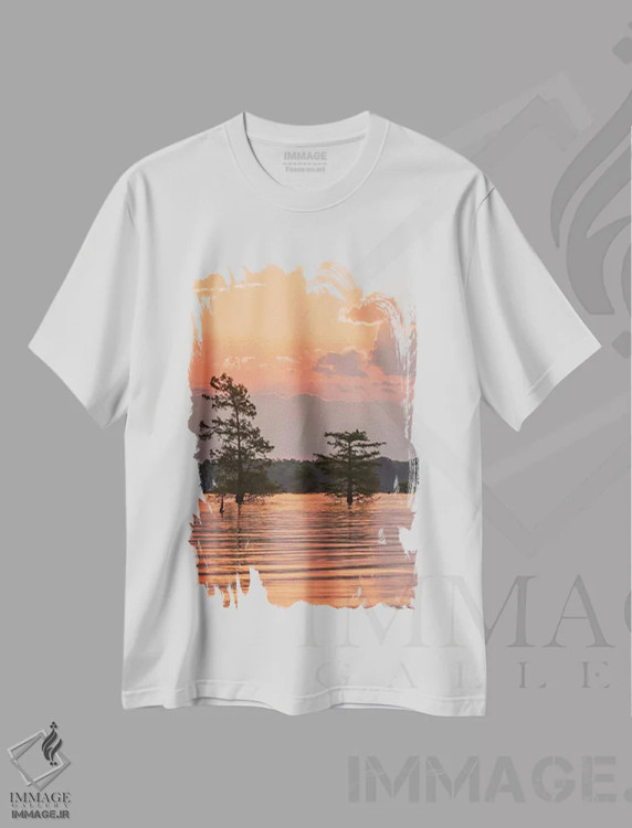 تیشرت سفید طرح دار آثار جینز گالری - فروشگاه ایماژ