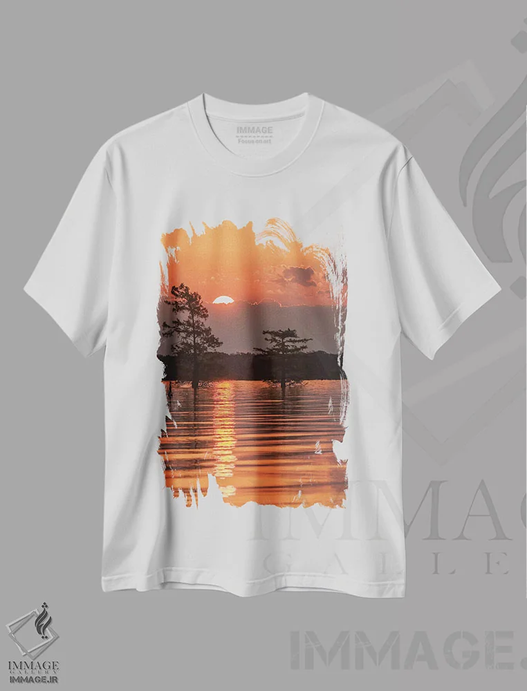 تیشرت سفید طرح دار آثار جینز گالری - فروشگاه ایماژ
