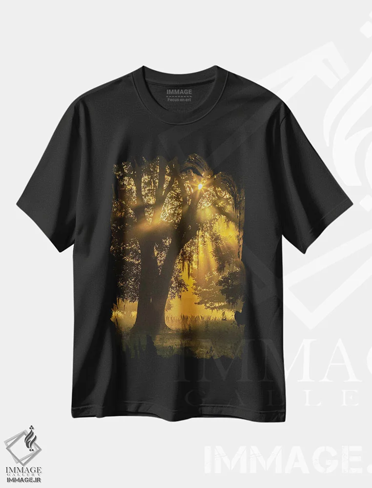 تیشرت مشکی طرح دار آثار جینز گالری - immage.ir