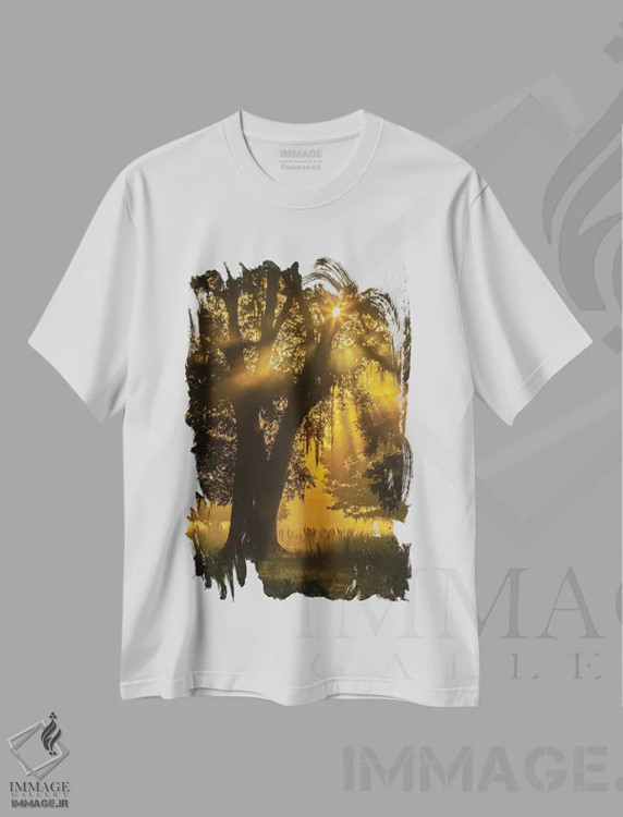 تیشرت سفید طرح دار آثار جینز گالری - فروشگاه ایماژ
