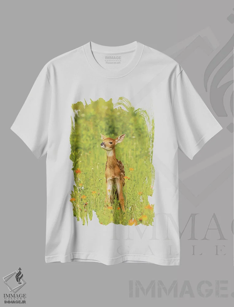 تیشرت سفید طرح دار آثار جینز گالری - فروشگاه ایماژ