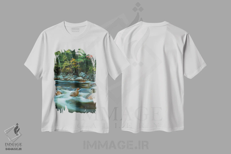 تیشرت سفید طرح دار آثار جینز گالری - فروشگاه ایماژ