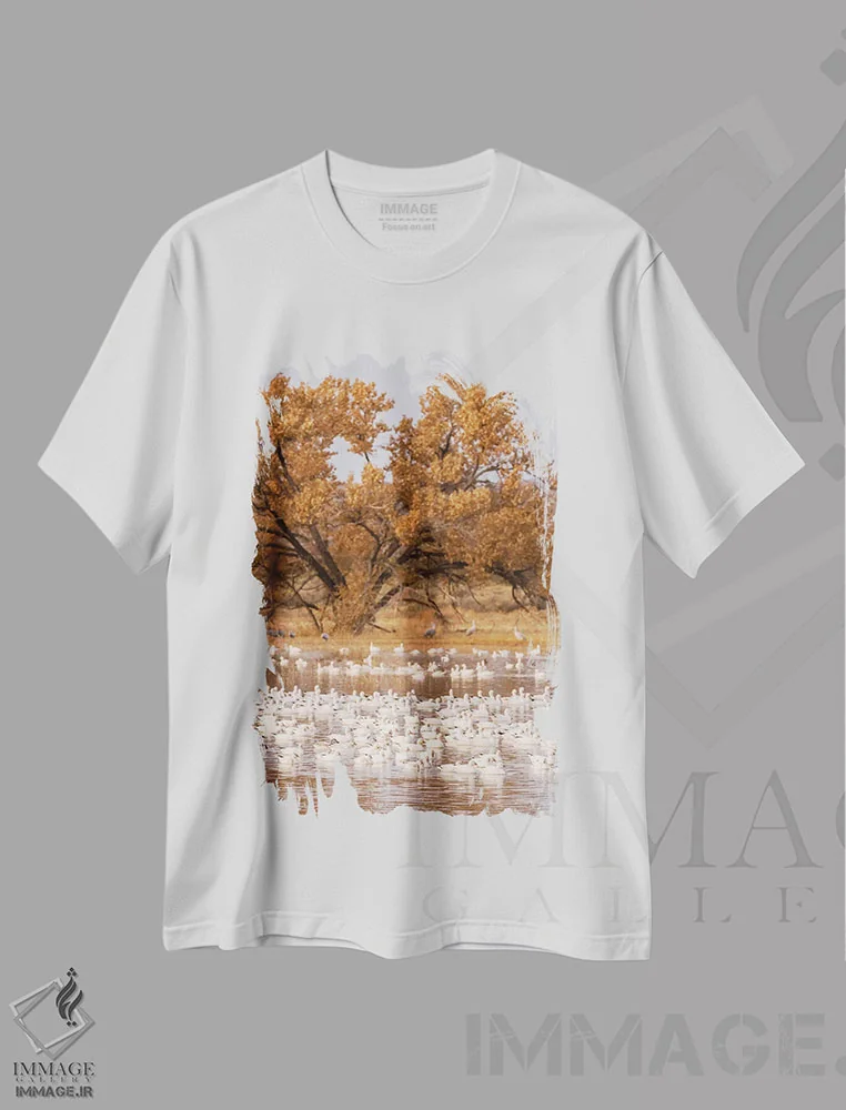 تیشرت سفید طرح دار آثار جینز گالری - immage.ir