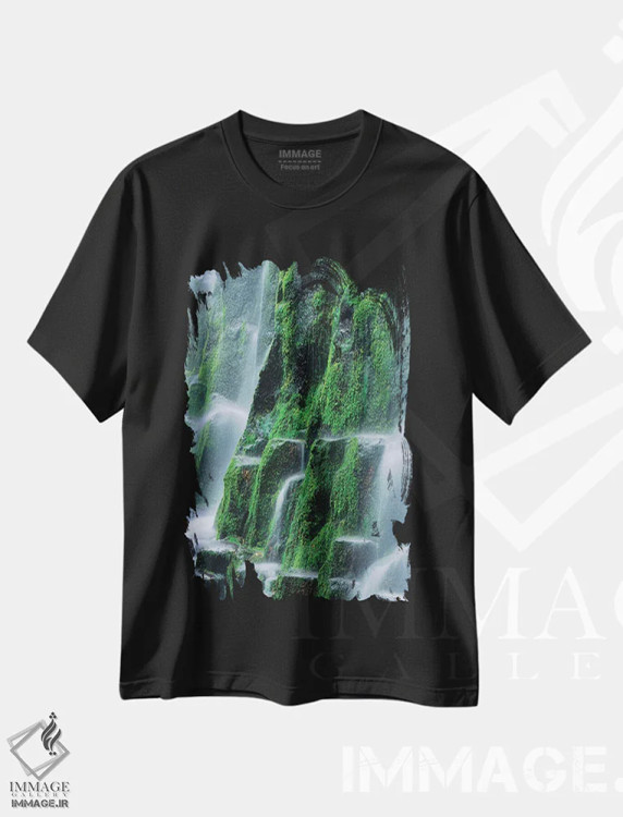 تیشرت مشکی طرح دار آثار جینز گالری - فروشگاه ایماژ