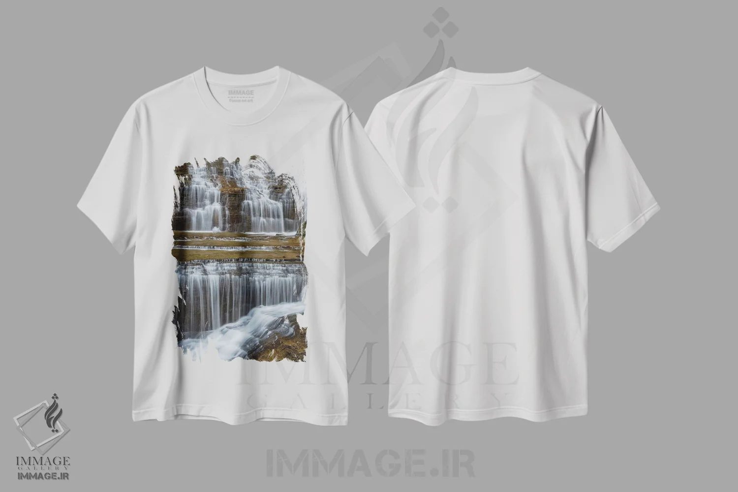 تیشرت سفید طرح دار آثار جینز گالری - فروشگاه ایماژ