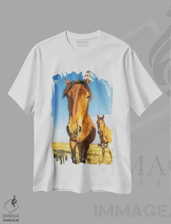 تیشرت سفید طرح دار آثار جینز گالری - فروشگاه ایماژ