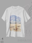 تیشرت سفید طرح دار آثار جینز گالری - immage.ir