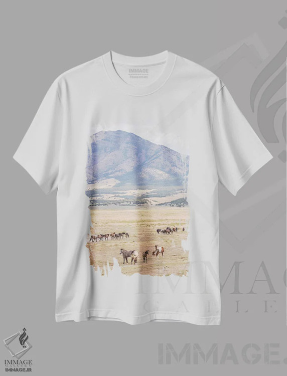 تیشرت سفید طرح دار آثار جینز گالری - immage.ir