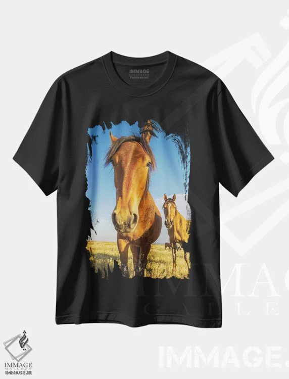 تیشرت مشکی طرح دار آثار جینز گالری - immage.ir