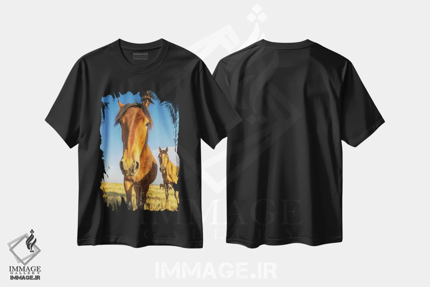 تیشرت مشکی طرح دار آثار جینز گالری - immage.ir