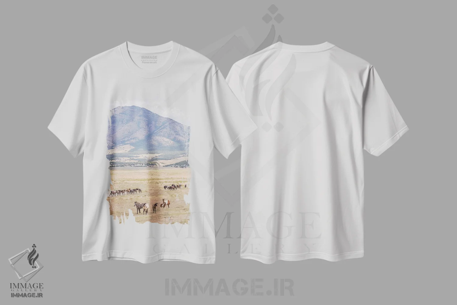 تیشرت سفید طرح دار آثار جینز گالری - immage.ir