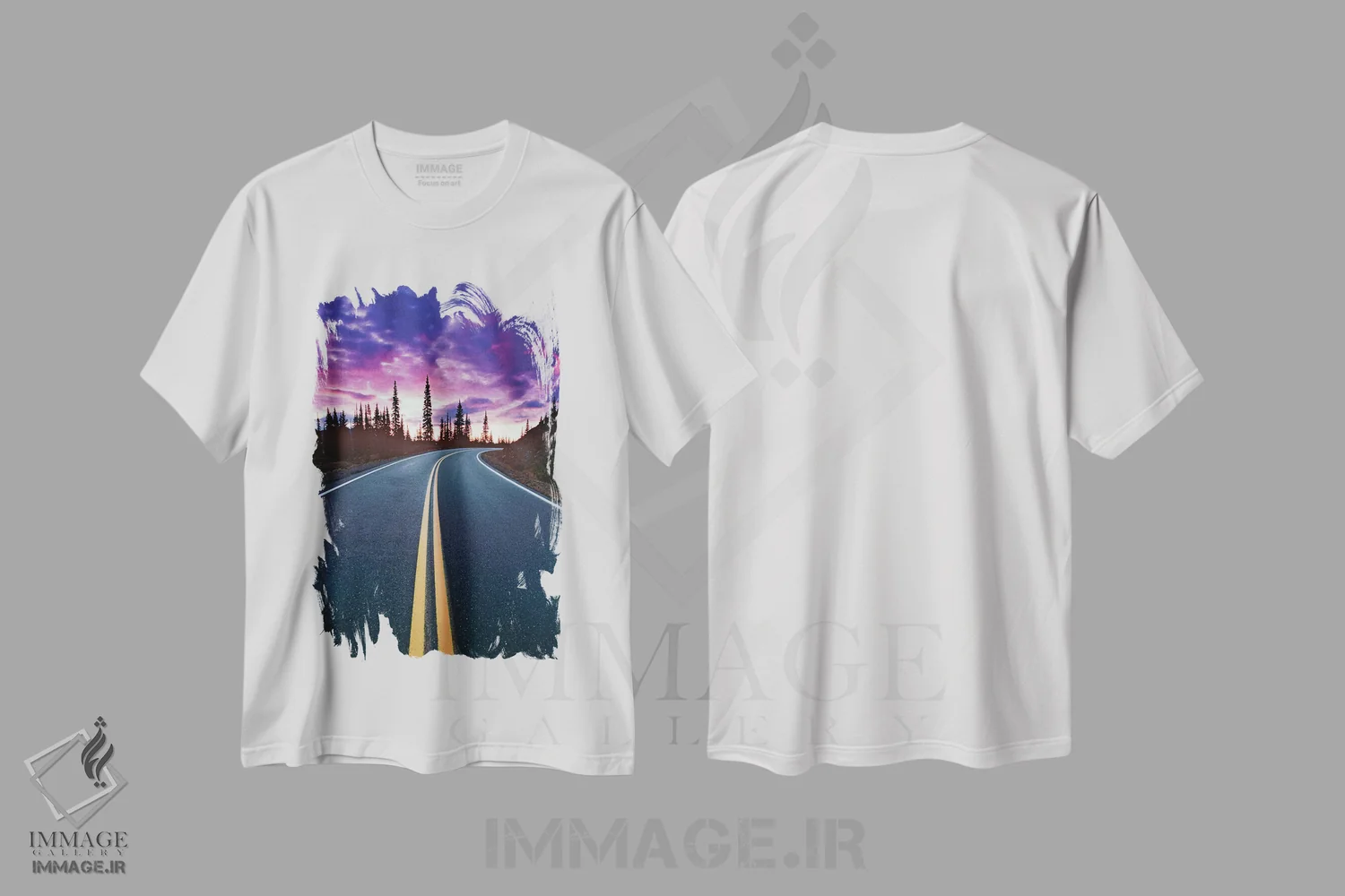 تیشرت سفید طرح دار آثار جینز گالری - فروشگاه ایماژ