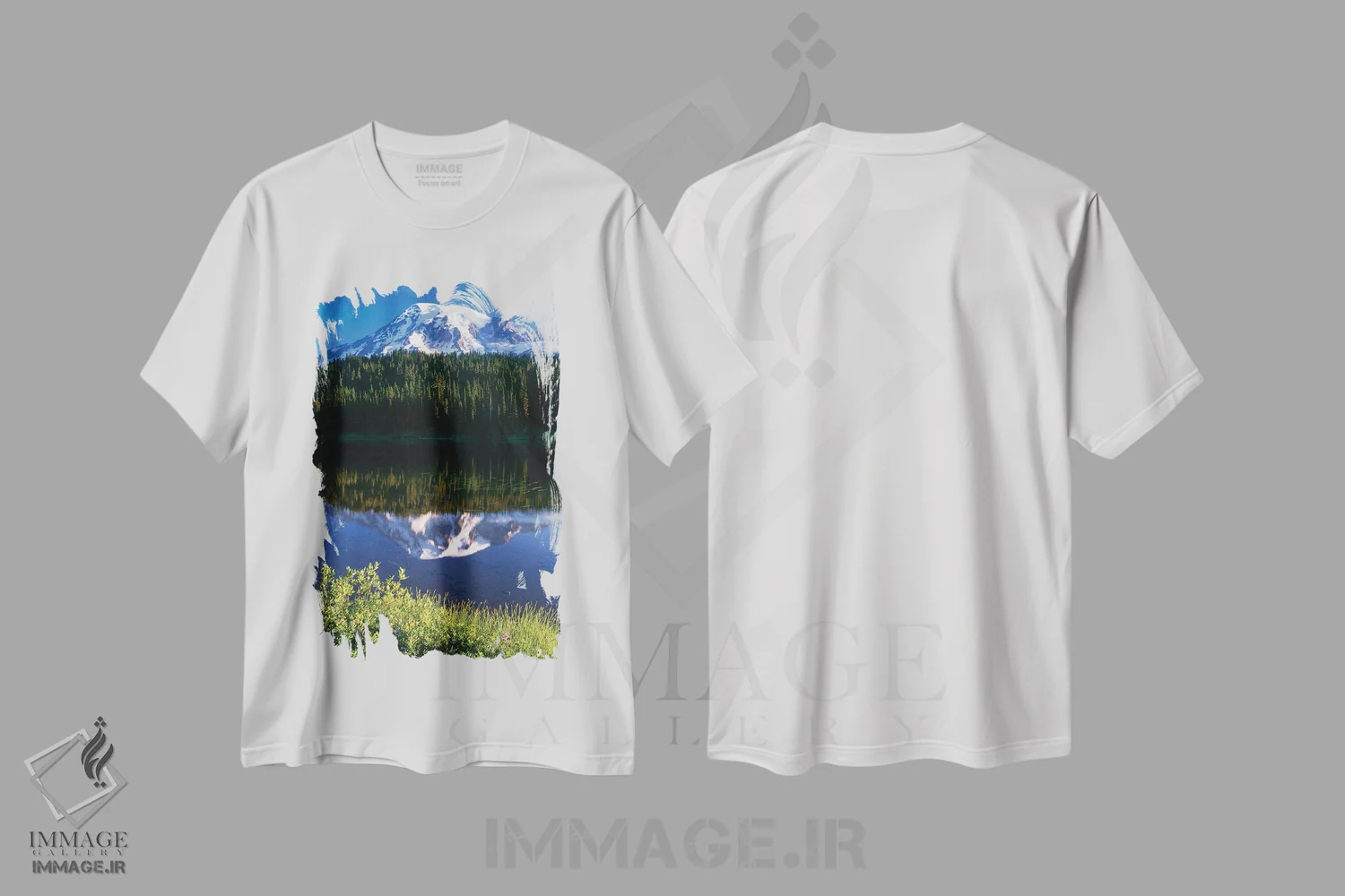 تیشرت سفید طرح دار آثار جینز گالری - immage.ir