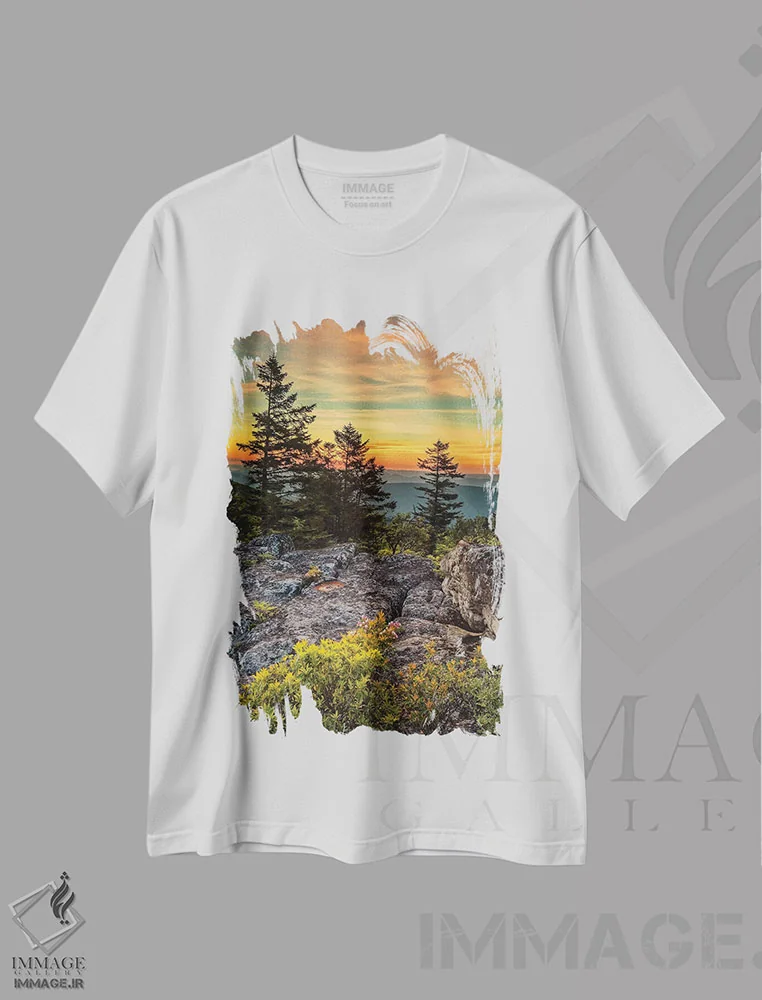 تیشرت سفید طرح دار آثار جینز گالری - immage.ir