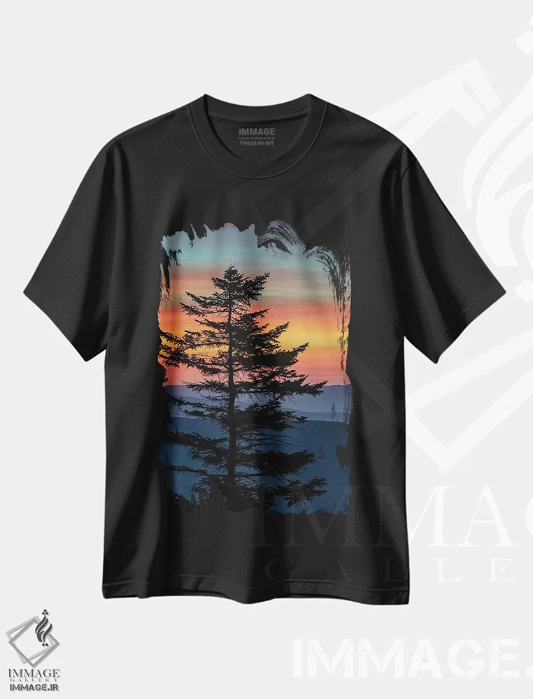 تیشرت مشکی طرح دار آثار جینز گالری - immage.ir