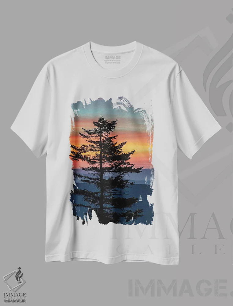 تیشرت سفید طرح دار آثار جینز گالری - فروشگاه ایماژ