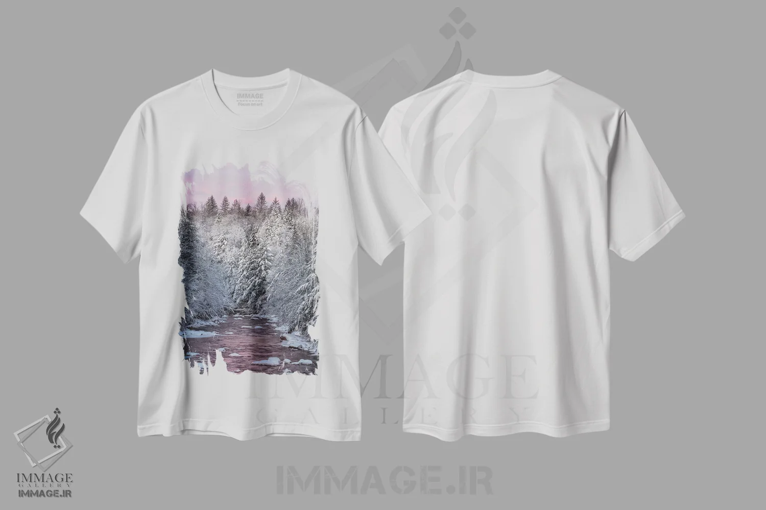 تیشرت سفید طرح دار آثار جینز گالری - فروشگاه ایماژ
