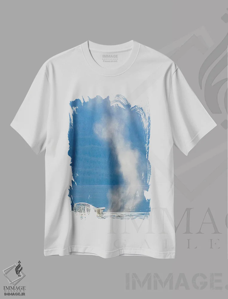 تیشرت سفید طرح دار آثار جینز گالری - فروشگاه ایماژ