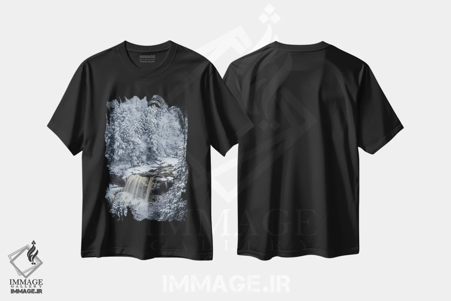 تیشرت مشکی طرح دار آثار جینز گالری - فروشگاه ایماژ