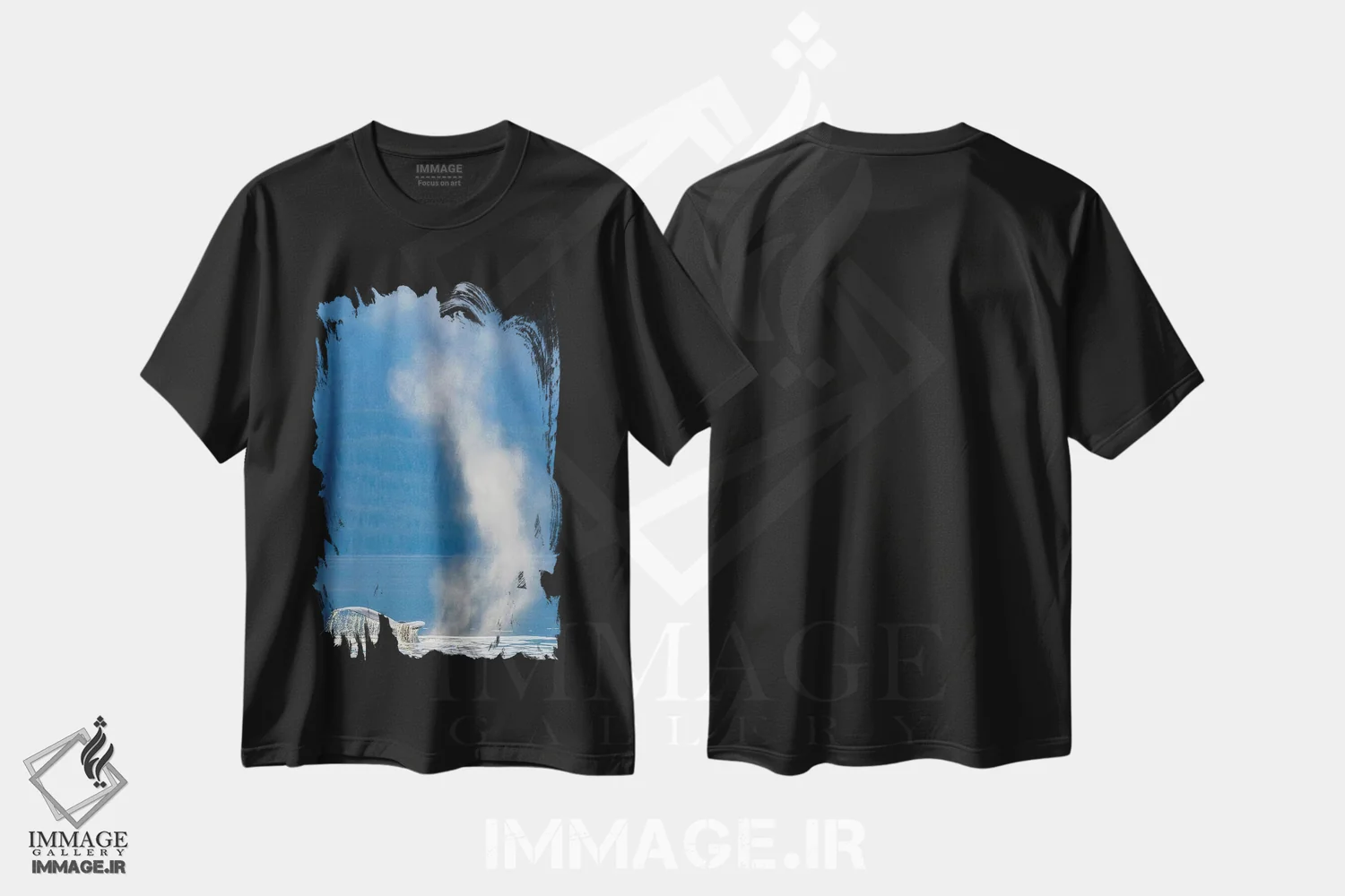 تیشرت مشکی طرح دار آثار جینز گالری - immage.ir