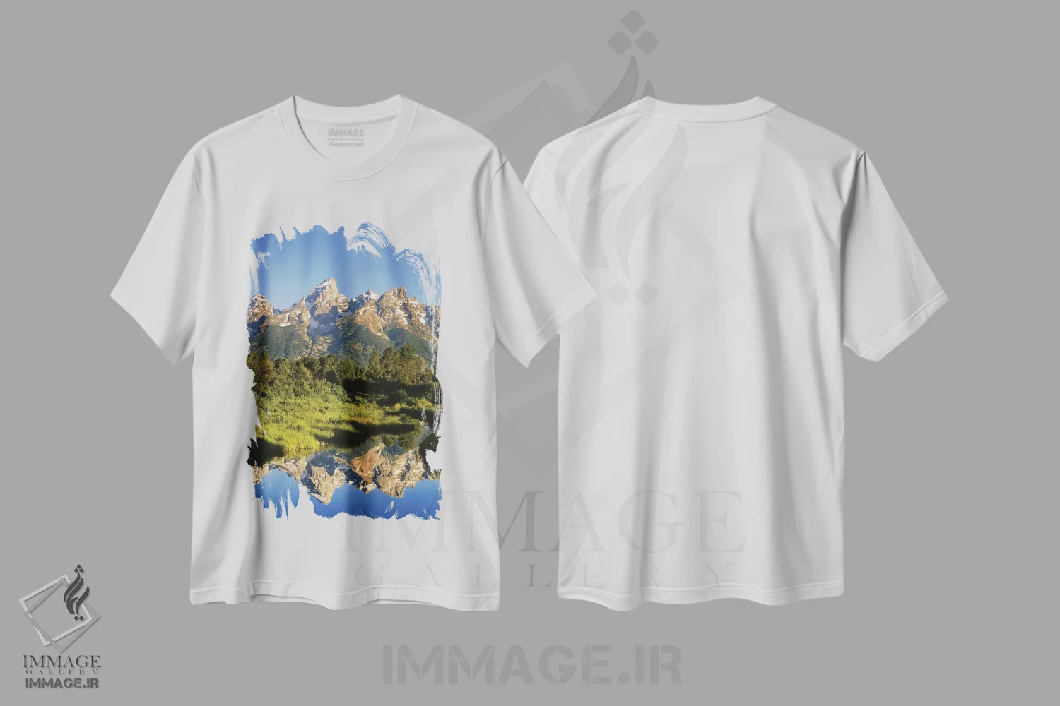 تیشرت سفید طرح دار آثار جینز گالری - immage.ir